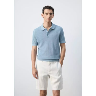 Polo 100 % coton maille ajourée MANGO MAN