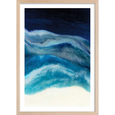 Poster abstrait blue crawling HEXOA