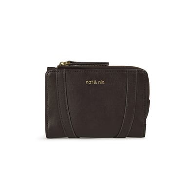 Portefeuille zippé en cuir ROZA NAT & NIN
