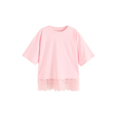 T-shirt avec ourlet orné de dentelle NEXT