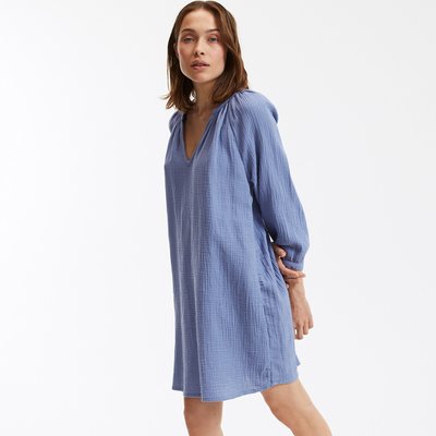 Chemise de nuit en gaze de coton LA REDOUTE COLLECTIONS