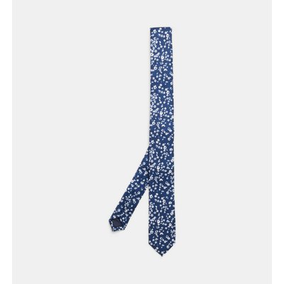Cravate Fine Print Florale Coton GALERIES LAFAYETTE
