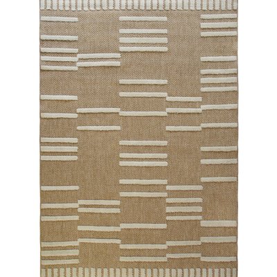 Tapis extérieur intérieur aspect jute à motif lignes en relief  JUTE RELIEF STRIE THE DECO FACTORY