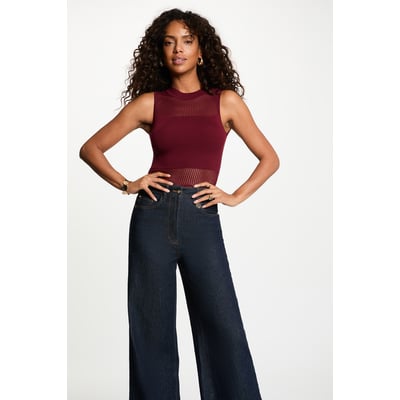 Top maille sans manches MORGAN