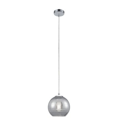 Suspension Jaron - Diam. 20 x H.120 cm - Verre et chrome TOILINUX