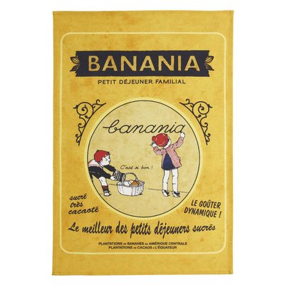 Torchon imprimé en coton, BANANIA COUCKE
