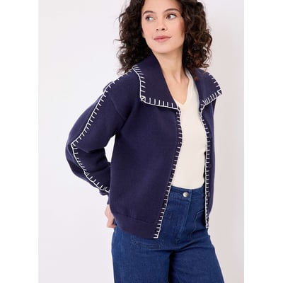 Gilet maille col chemise CATORI LA FIANCÉE