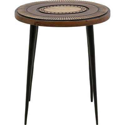 Table d'appoint ethnique ovale en manguier, MEDINA KARE DESIGN