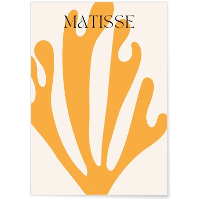 Affiche Matisse 'Feuillage Ocre' – Motif végétal abstrait L'AFFICHERIE
