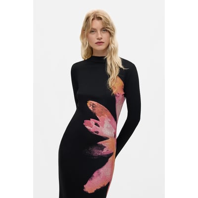 Robe fleurie à manches longues DESIGUAL