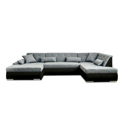 Canapé d'Angle Convertible en Simili/Tissu 7 places - VERMONT LISA DESIGN