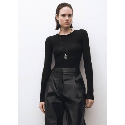 T-shirt manches longues en laine mélangée MANGO