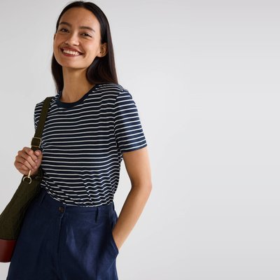 T-shirt manches courtes rayé en coton BIO MONOPRIX