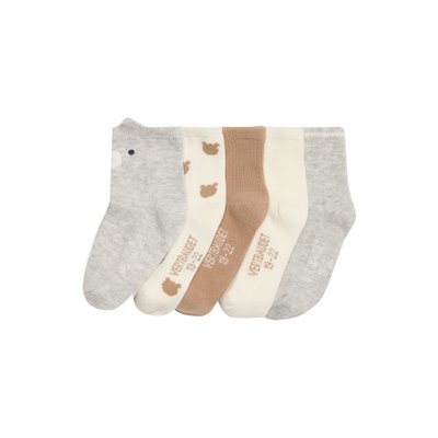 Lot de 5 paires de chaussettes « ourson » VERTBAUDET