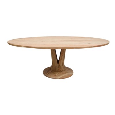 Table à manger ovale en bois d'acacia 220 cm  SAUGE MADE IN MEUBLES 