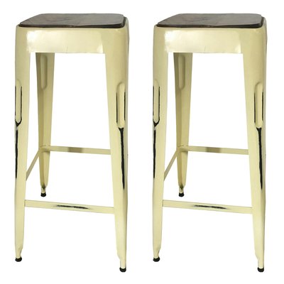 Tabouret bar jaune (lot de 2) LEEDS PIER IMPORT
