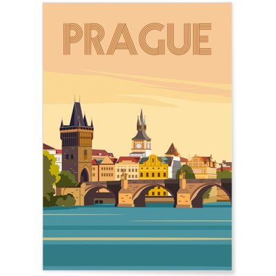 Affiche ville Prague 2 L'AFFICHERIE