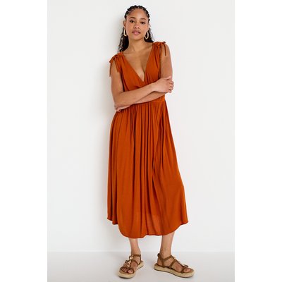 Robe midi évasée décolleté sans manches CACHE CACHE