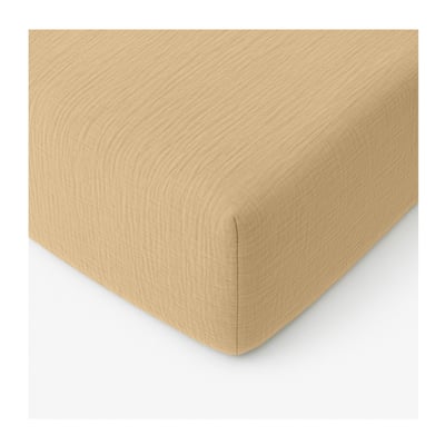 Drap-housse Gaze de coton lavé Douce EDEN