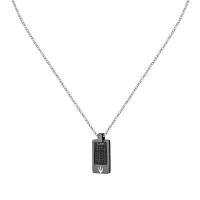 Collier en acier, zircons ICONIC MASERATI