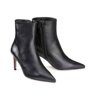Boots en cuir talon aiguille LA REDOUTE COLLECTIONS