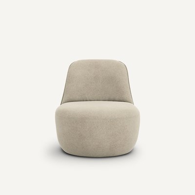 Fauteuil pivotant velours de lin, Rosebury AM.PM