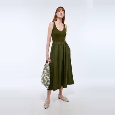 Robe débardeur bi-matière en fine maille MONOPRIX