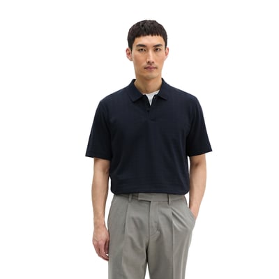 Polo DfC régulier en jacquard à carreaux structuré MARC O'POLO