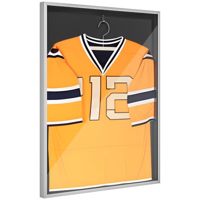 Frame box T-frame pour maillot porte acrylique doublure interne argent HOMCOM