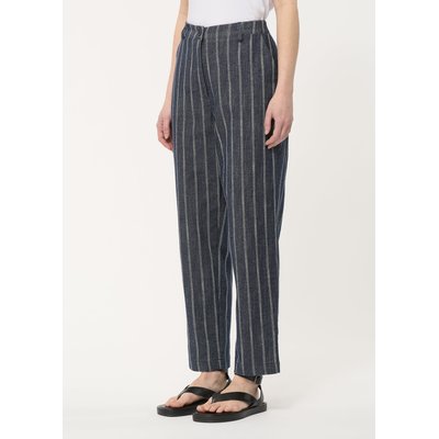 Pantalon bleu coupe carotte à rayures HUMILITY
