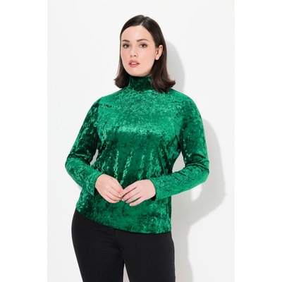 T-shirt en velours à col montant et manches ULLA POPKEN