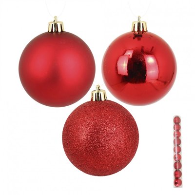 Set de 9 boules Rouge DOUCEUR D'INTÉRIEUR