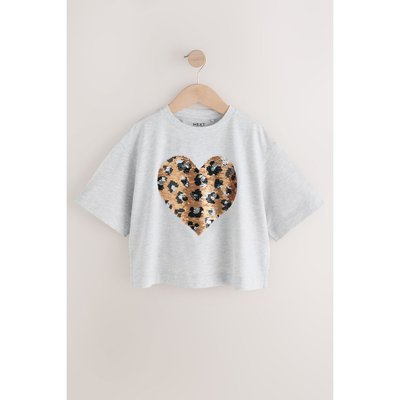 T-shirt avec imprimé cœur à sequins NEXT