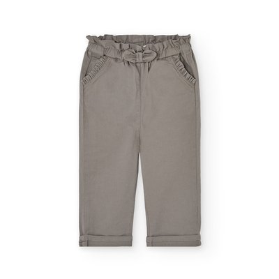 Pantalon droit uni avec taille élastique BOBOLI