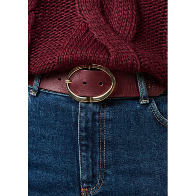 Ceinture en cuir boucle ovale LA FEE MARABOUTEE