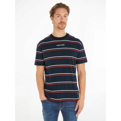 T-shirt de gola redonda, às riscas TOMMY JEANS