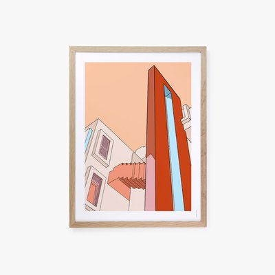 Modern lines, affiche seule 30x40cm COTTON BIRD