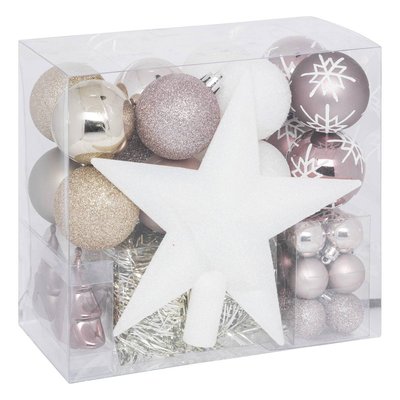 Kit de sapin " de Rose" 44 pièces rose ATMOSPHERA