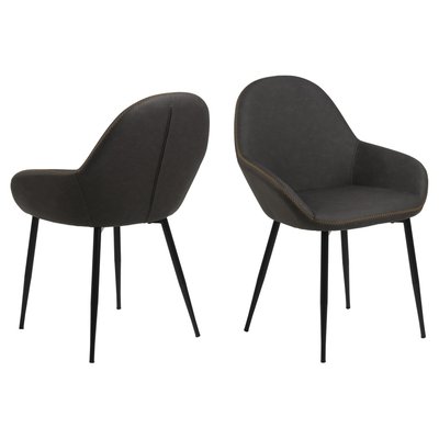 Lot de 2 Chaises de salle à manger Candice avec accoudoirs TOILINUX