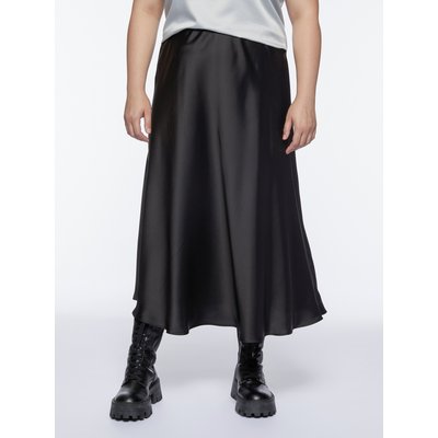 Jupe mi-longue en biais en satin FIORELLA RUBINO