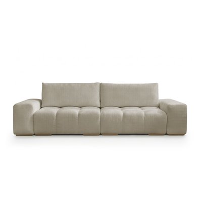 Canapé droit convertible 3 places en tissu texturé, ANAKIN BOBOCHIC