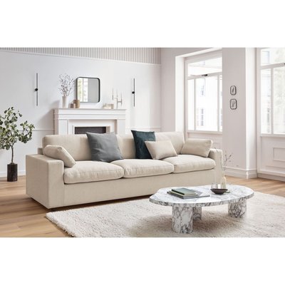 Canapé droit fixe 4 places en tissu, BELAIR BOBOCHIC