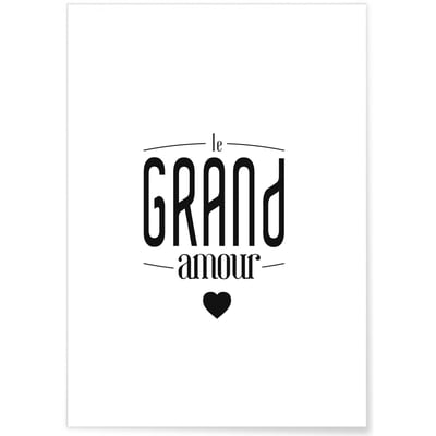 Poster 'Le grand Amour' L'AFFICHERIE