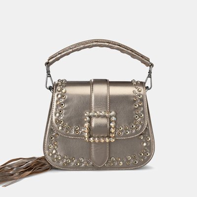Sac bandoulière en cuir avec strass ALMA EN PENA