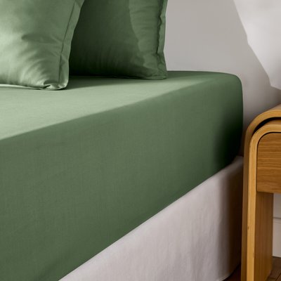 Scenario Cotton Percale 200 Thread Count Fitted Sheet, 35cm Flap LA REDOUTE INTERIEURS