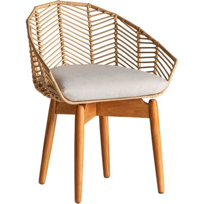Chaise en rotin, vintage, Plissé Rattan RECOLLECTION