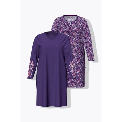 Lot de 2 grands T-shirts, motif cachemire ULLA POPKEN