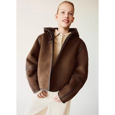 Manteau effet daim imitation mouton retourné MANGO KIDS