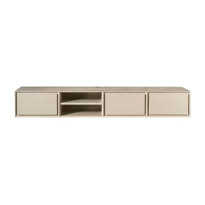 Meuble TV mural 280 cm en bois, 3 tiroirs AERA PIER IMPORT