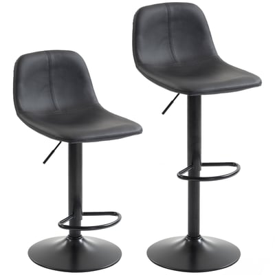 Tabouret de bar PU Noir HOMCOM